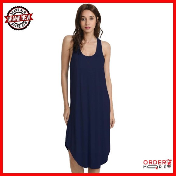 Sleeveless Racerback Nightgown Bamboo Viscose Sleepshirt S-4X